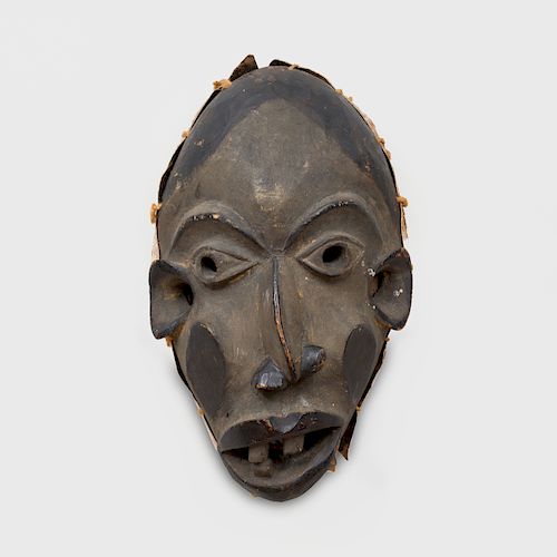 Nigerian Carved Wood Deformation Mask
