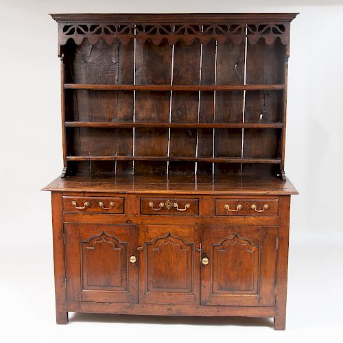 George III Welsh Oak Dresser with Superstructure