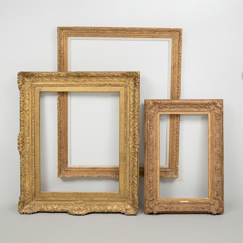Three Régence Style Carved Giltwood Frames