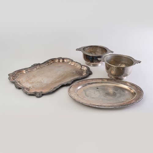 Group of Silver Plate and Silvered Metal Serving Pieces