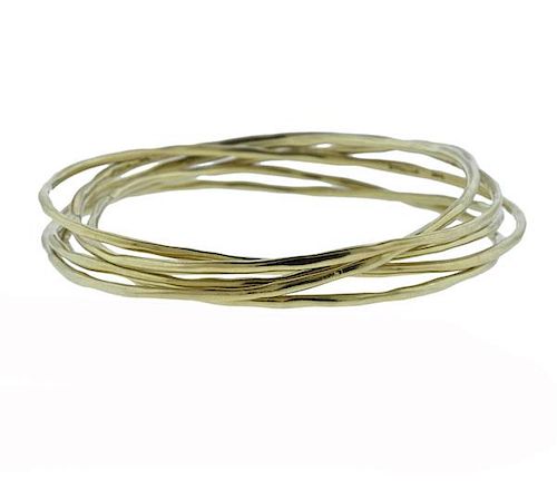Ippolita 18k Gold Multi Bangle Bracelet Set 