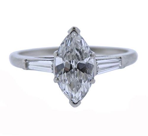 Platinum 1.75 Ct Marquise Diamond Engagement Ring