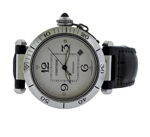 Pasha De Cartier Steel Automatic Watch