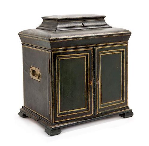 A Continental Leather Cased Vanity Box Width 15 1/2 inches.