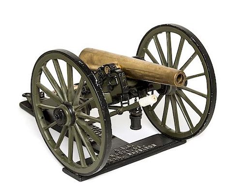 A Working Model of a Civil War Cannon Length 15 inches.