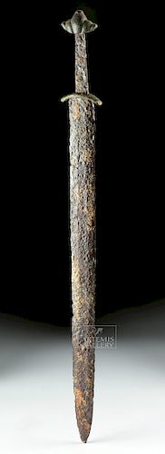 Very Rare Viking Iron & Bronze Sword - Type L
