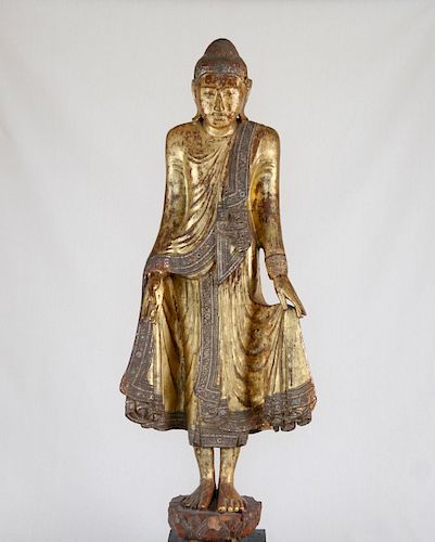 Buddha, Wood, Burma, 19th Century