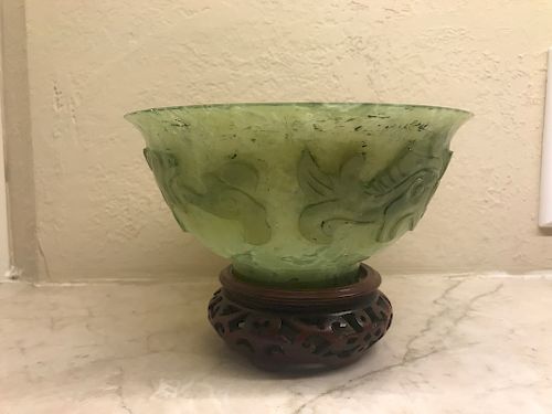 Jadeite Wine Cup and Saucer, 20th Century