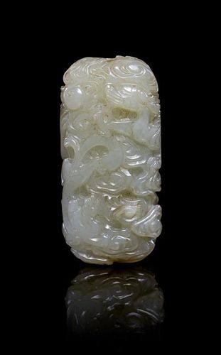 A Jade Pendant Height 2 1/4 inches.
