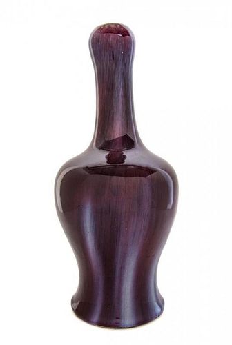 * A Flambe Glazed Garlic Head Vase Height 17 1/2 inches.
