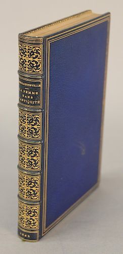 Joseph De Rainneville, La Femme dans L’Antiquite, Paris, Michael Levy 1865, navy leather, small folio. 
Provenance: Estate of Eileen...