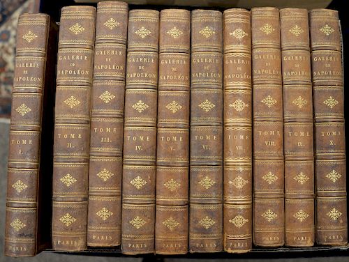 Ten volume set of books, Galerie Du Musee Napoleon by Joseph Lavallee, Engravings by Filhol, Paris 1804-1812. 
Provenance: Estate of...