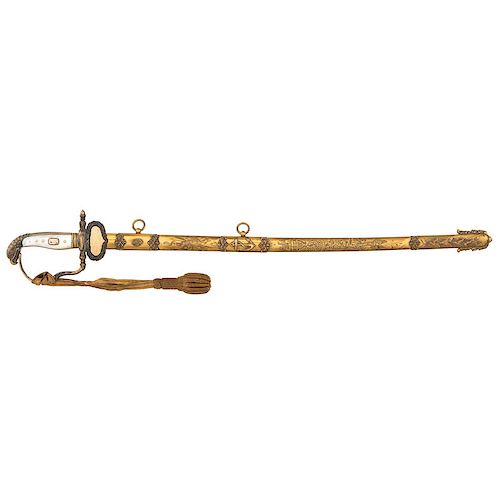 Ames Naval Officer's Sword Presented to Lt. James Lawrence Parker of the USN by the City of Philadelphia 