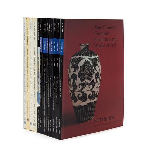 * A Collection of 21 Sotheby's Auction Catalogues Height 10 3/4 inches.