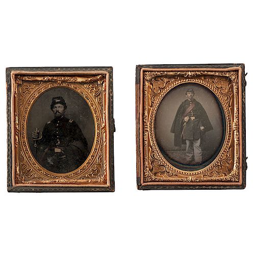 Civil War Daguerreotype and Tintype of an Officer of the 7th New York Infantry Regiment