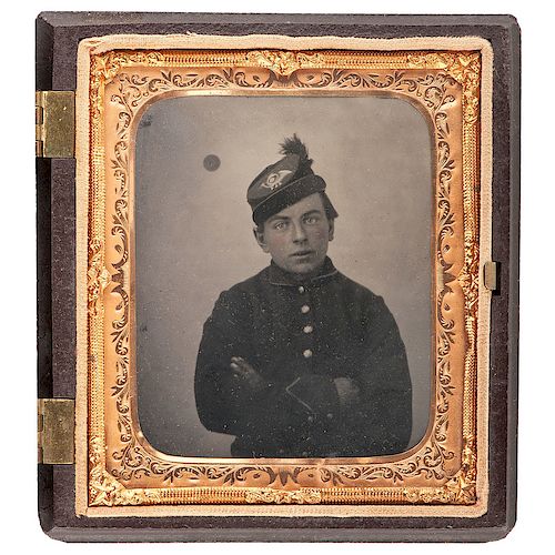 Sixth Plate Tintype of a Young Union Soldier