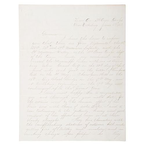 Civil War Letter from General John A. McClernand, Vicksburg, 1863