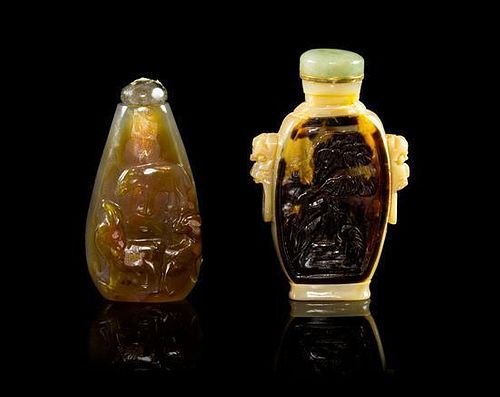 * Two Snuff Bottles Height of tallest 2 1/2 inches.