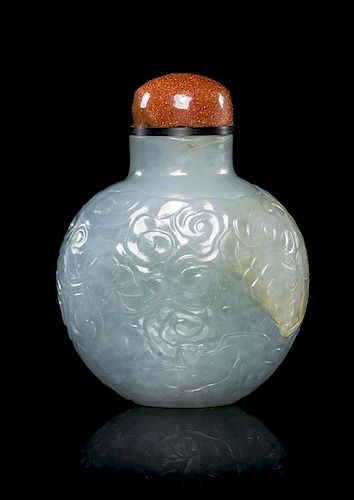 A Jadeite Snuff Bottle Height 2 7/8 inches.