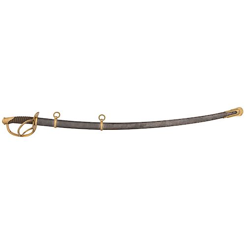 C. Roby Plain Hilt Model 1860 Cavalry Officer's Sword