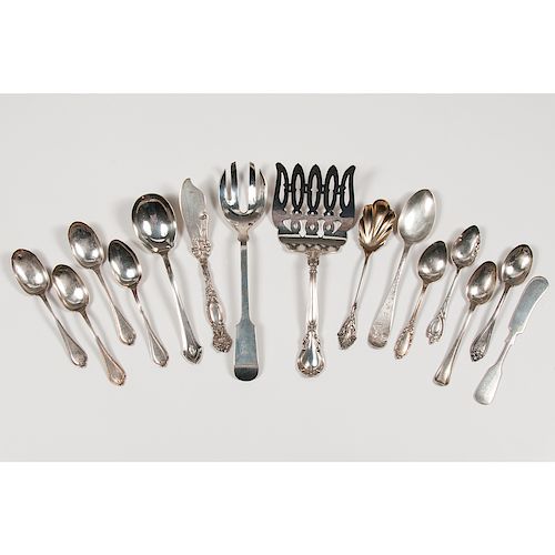 American Sterling Flatware with Serving Pieces