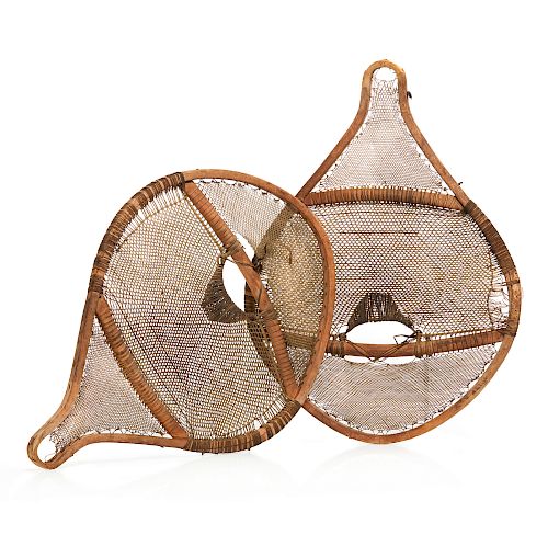 Pair of Early Native American Snow Shoes owned by Dillon Wallace