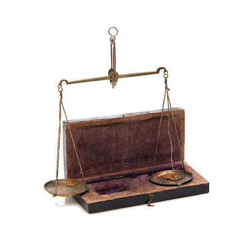 Antique Mining Scales with Box