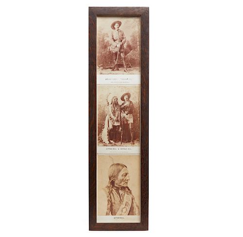 Three Photographs of Buffalo Bill and Sitting Bull