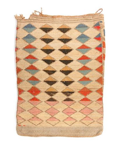 Nez Perce Corn Husk Bag Height 16 x width 21 1/2 inches
