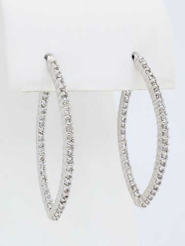 Unique Inside Out Style Diamond Earrings