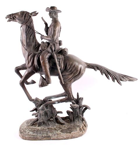 Original S. Kelieam US Cavalry Sculpture LARGE