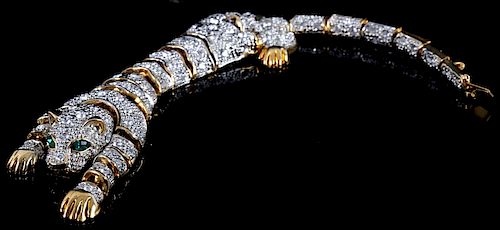 Articulating Leopard Costume Jewelry Bracelet