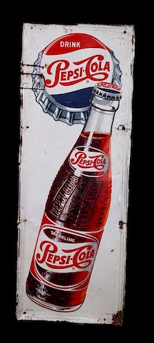 1950's Vintage Drink Pepsi-Cola Advertising Sign