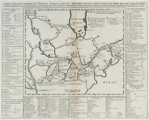 * CHATELAIN, Henri Abraham (1684-1743). Carte Particuliere du Fleuve Saint Louis. [Amsterdam: ca 1732].