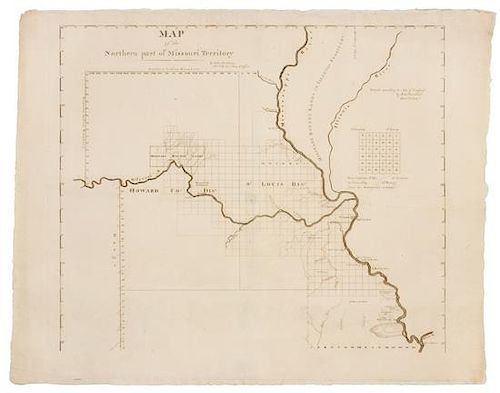 * GARDINER, John. Map of the Northern part of Missouri Territory. Washington, D. C.: John Gardiner, [1817?]