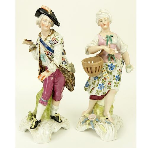 Pair of Chelsea Porcelain Figurines