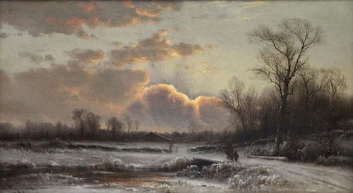WIGGINS, Carleton.  Oil on Canvas. Winter