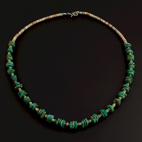 Turquoise and Shell Heshei Necklace
