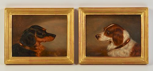 Pair of Edwin Loder 'Pointer Dogs' Oil Paintings