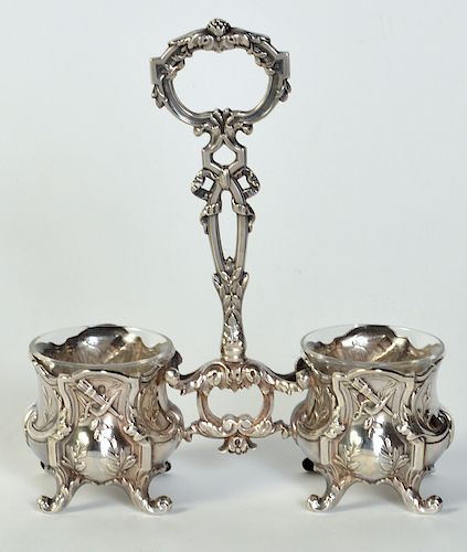 19th C. French Silver Cruet Set