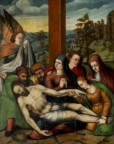 Castilian school, mid 16th Century, Lamentation of Christ,  Escuela castellana de mediados del siglo XVI, Lamentación s