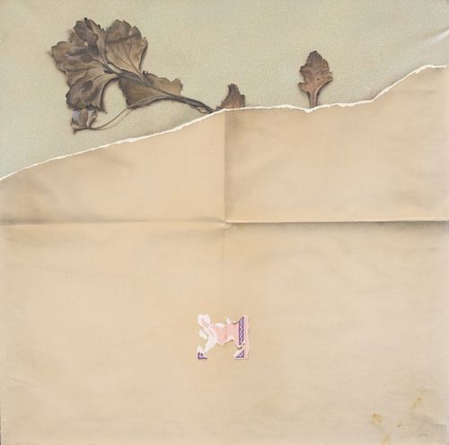 Artur Heras, "Fulla i paper", Acrylic on paper Artur Heras, Sin título, Acrílico sobre lienzo