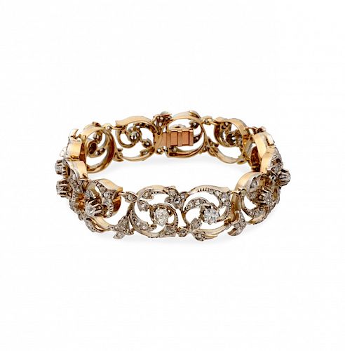Diamonds bracelet, first half of the 20th Century Pulsera de diamantes, de la primera mitad del siglo XX