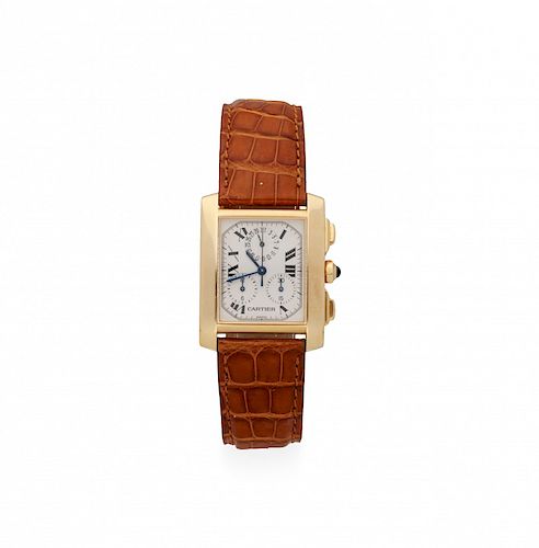 Cartier, Tank Francaise Chronoflex, Wristwatch Cartier, Tank Francaise Chronoflex, Reloj de pulsera