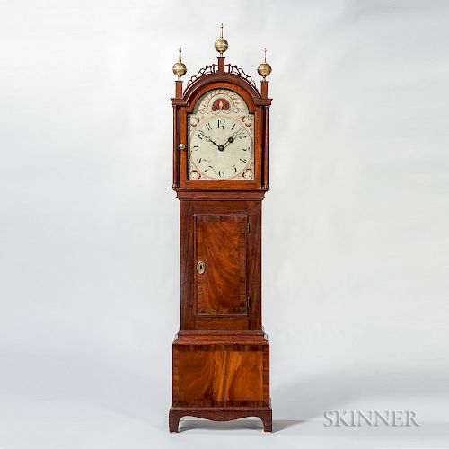 Mahogany and Mahogany Veneer Inlaid Dwarf Clock