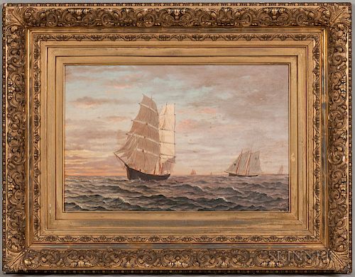 Charles Porter Brown (Massachusetts, Rhode Island, 1855-1920)  The Barque Taria Topan