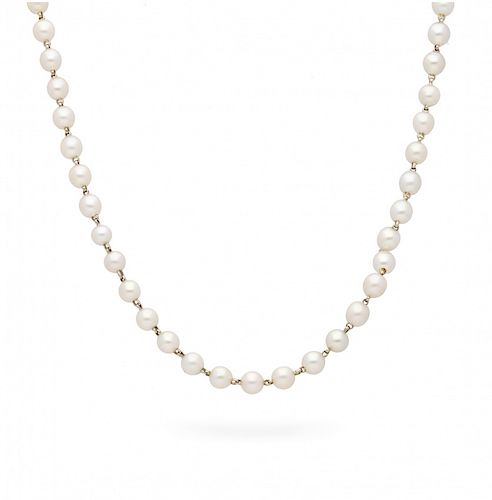Pearls long necklace Collar largo de perlas 