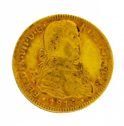4 escudos. Spanish Monarchy. Fernando VII (1808-1833). 1810 Moneda española en oro