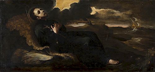 Catalan school, 18th Century, The Death of Saint Francis Ja Escuela catalana del siglo XVIII, Muerte de San Francisco J