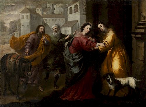 Matías de Arteaga, The Visitation, Oil on canvas Matías de Arteaga, La Visitación, Óleo sobre lienzo